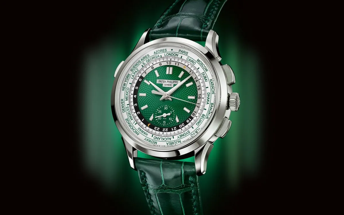 Patek Philippe World Time Flyback Chronograph Green 5930P-001