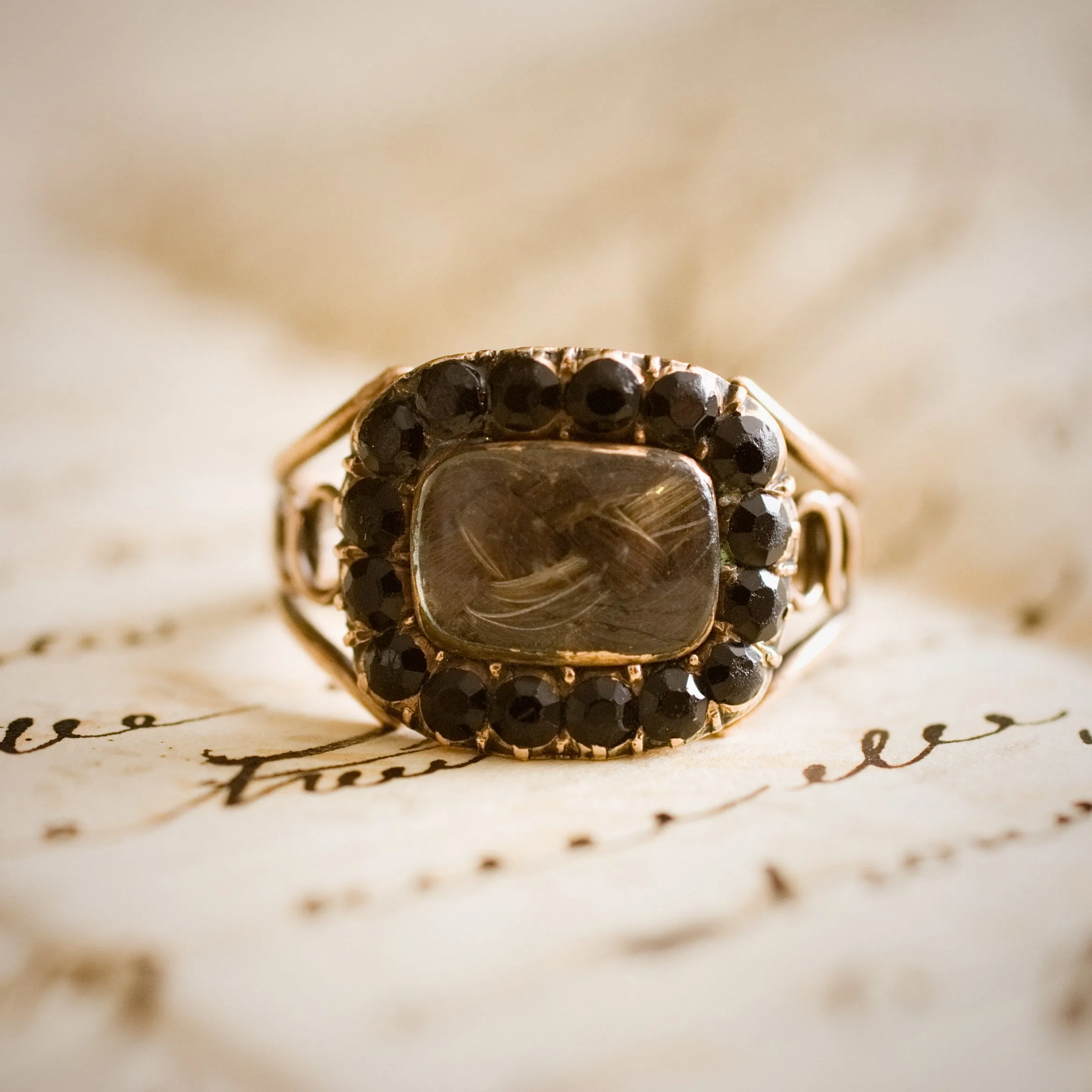 Precious Georgian Date 1831 Mourning Ring