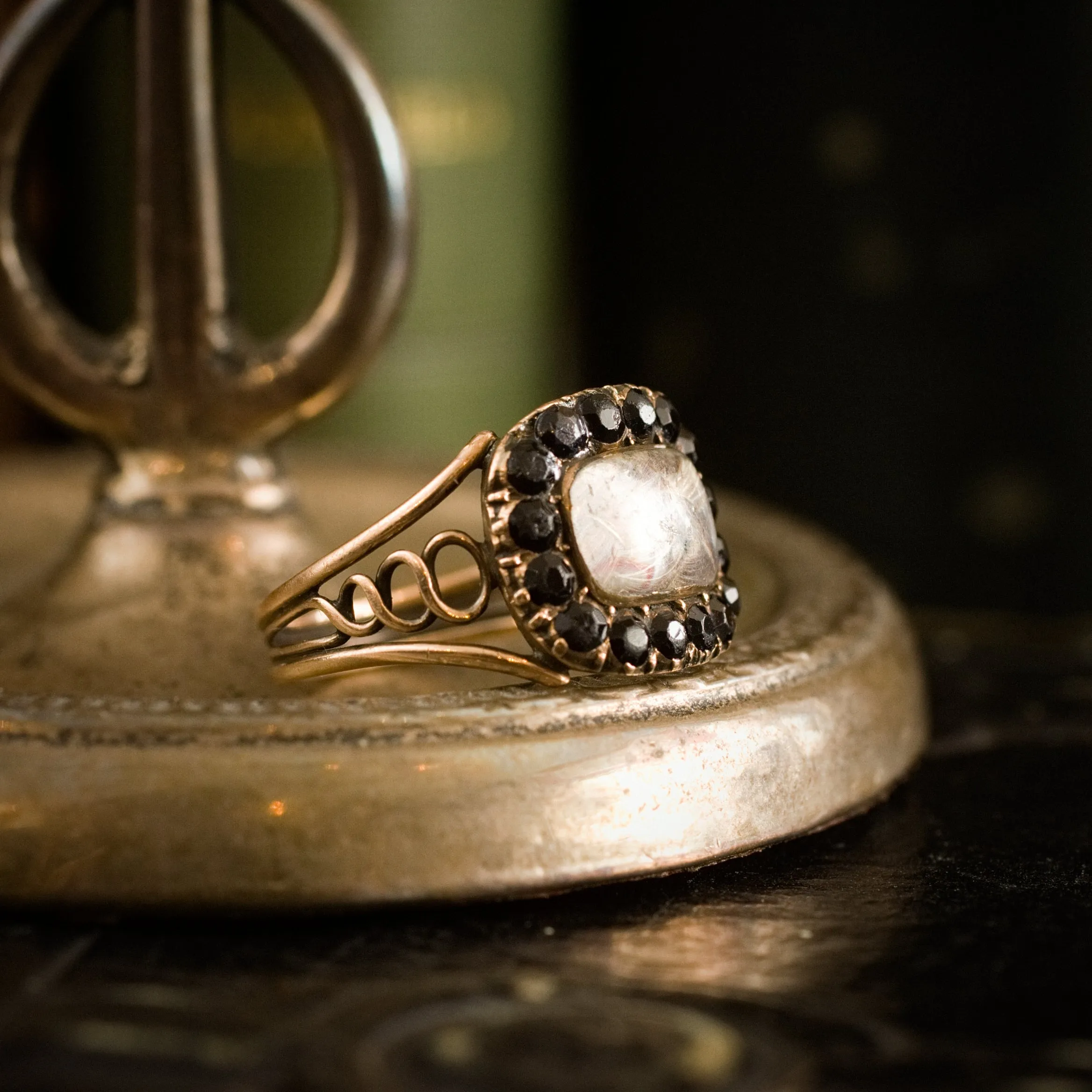 Precious Georgian Date 1831 Mourning Ring