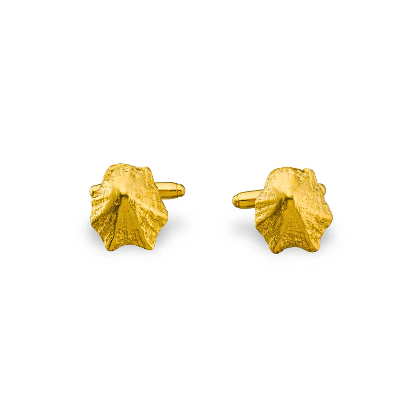 Rock Limpet – cufflinks - silver 925 - gold plated