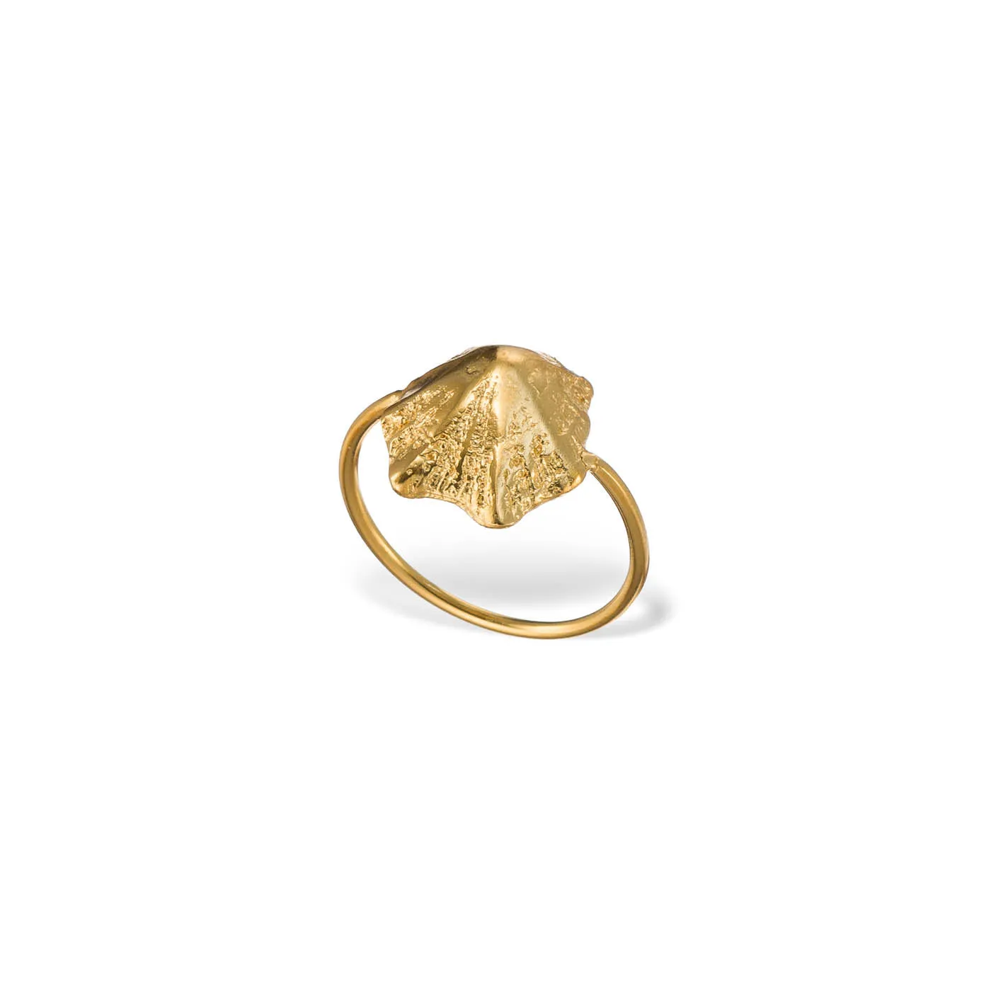 Rock limpet - ring - silver 925 - gold plated