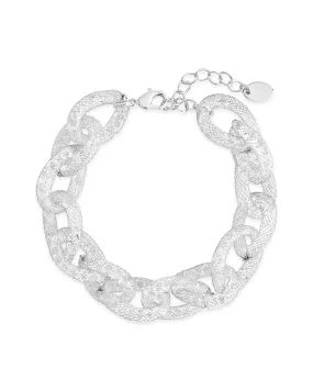 SHINE by Sterling Forever Chunky Mesh Chain Bracelet