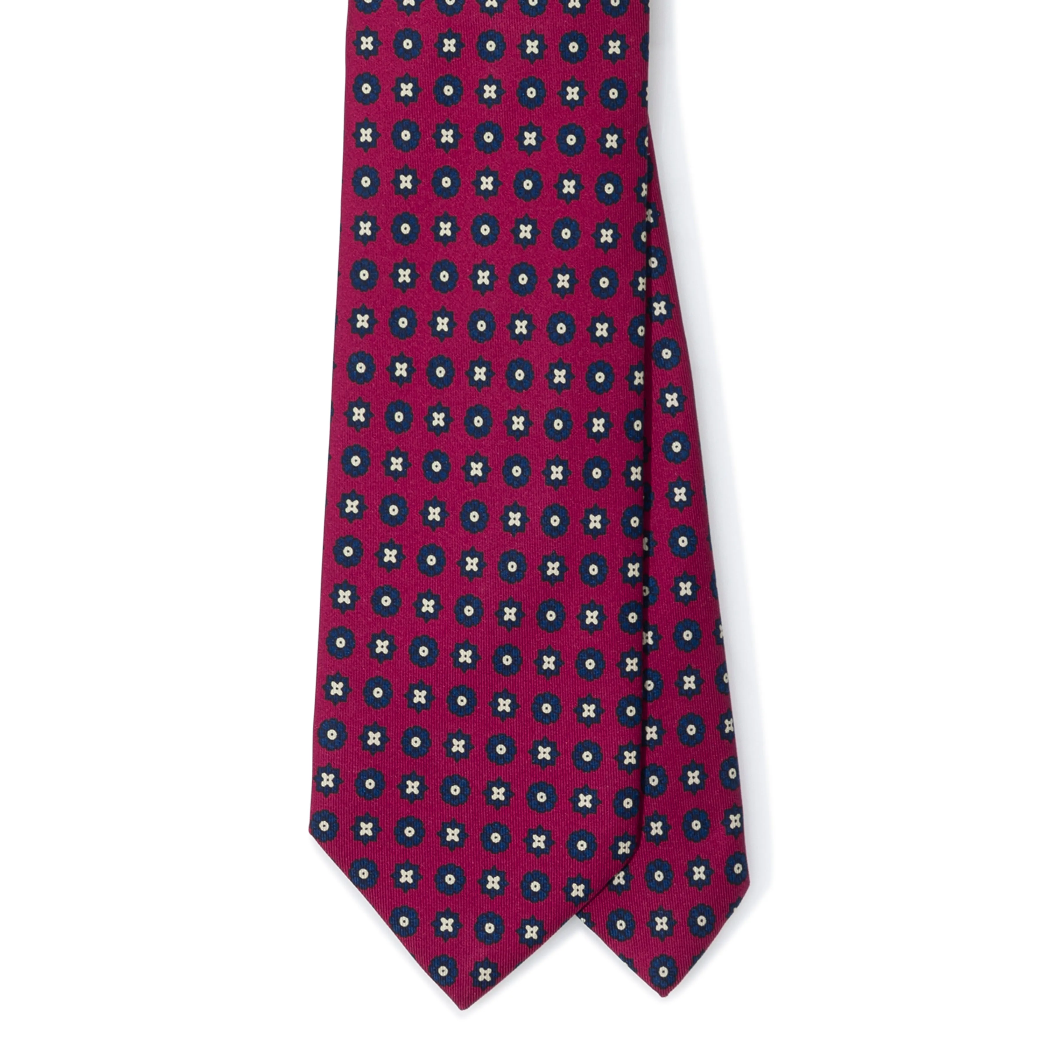 Silk Madder Print Tipped Tie