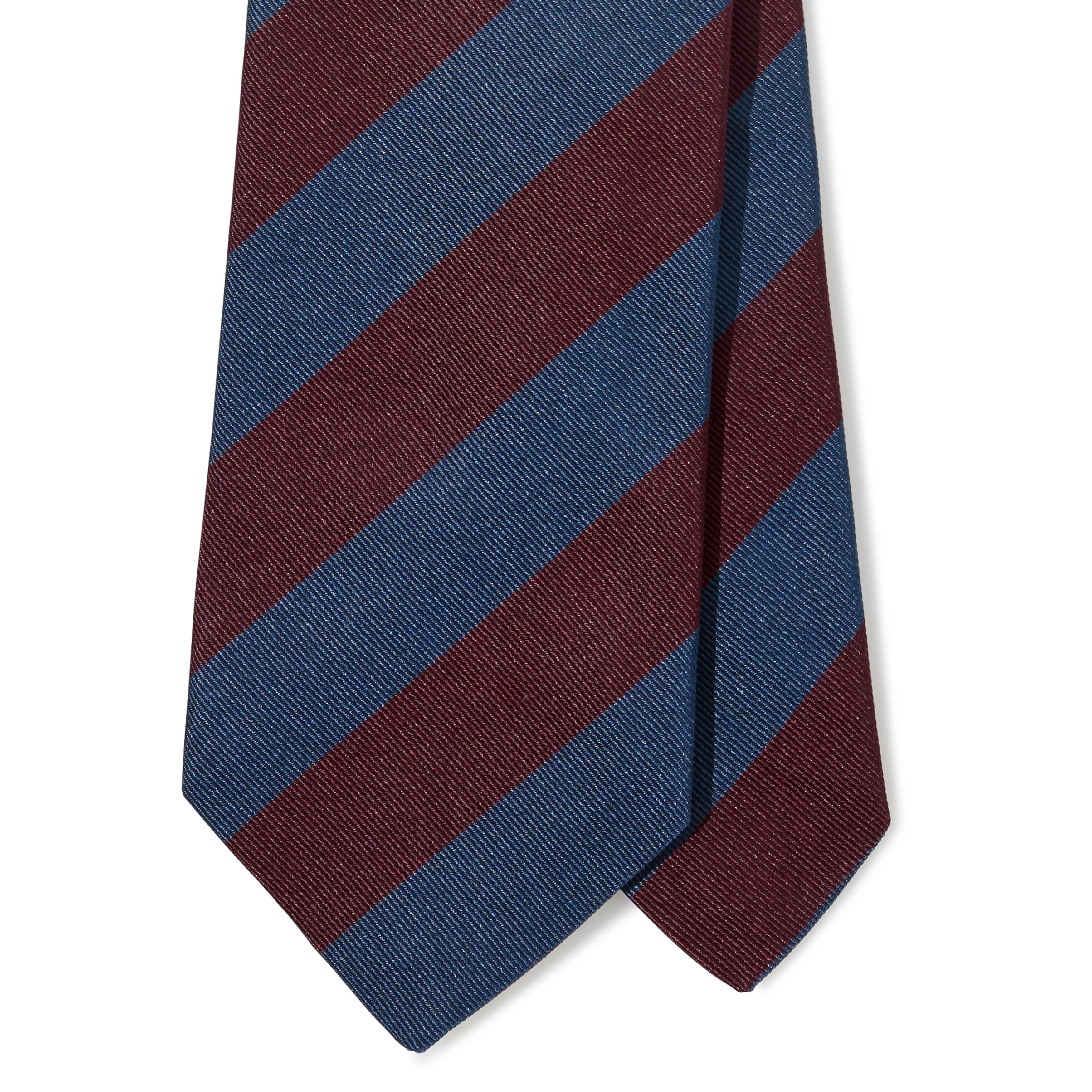 Silk Repp Stripe Tipped Tie