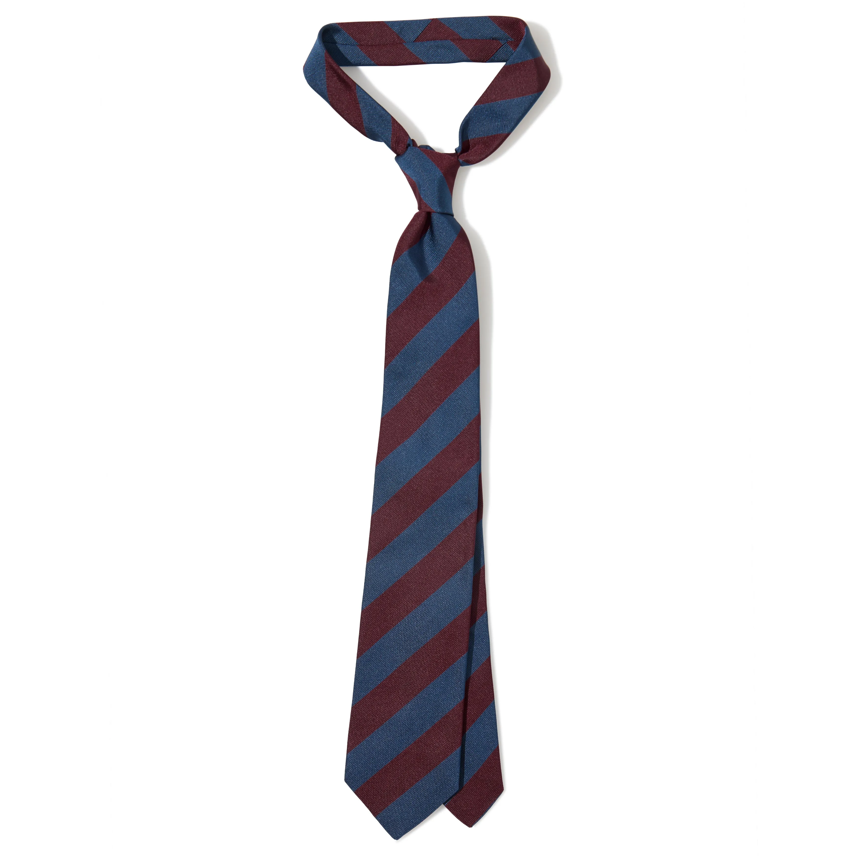 Silk Repp Stripe Tipped Tie