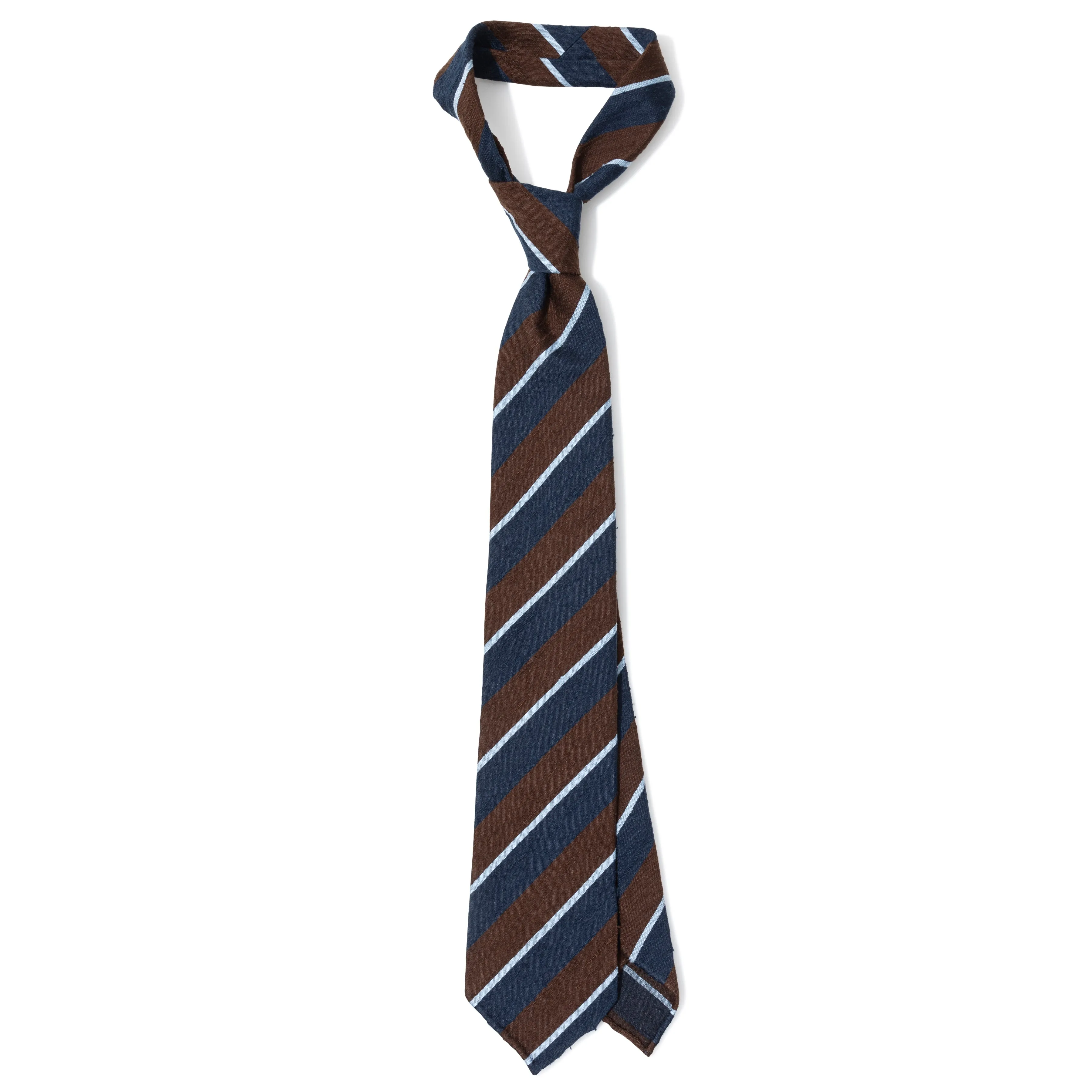 Silk Woven Shantung Stripe Hand-rolled Tie