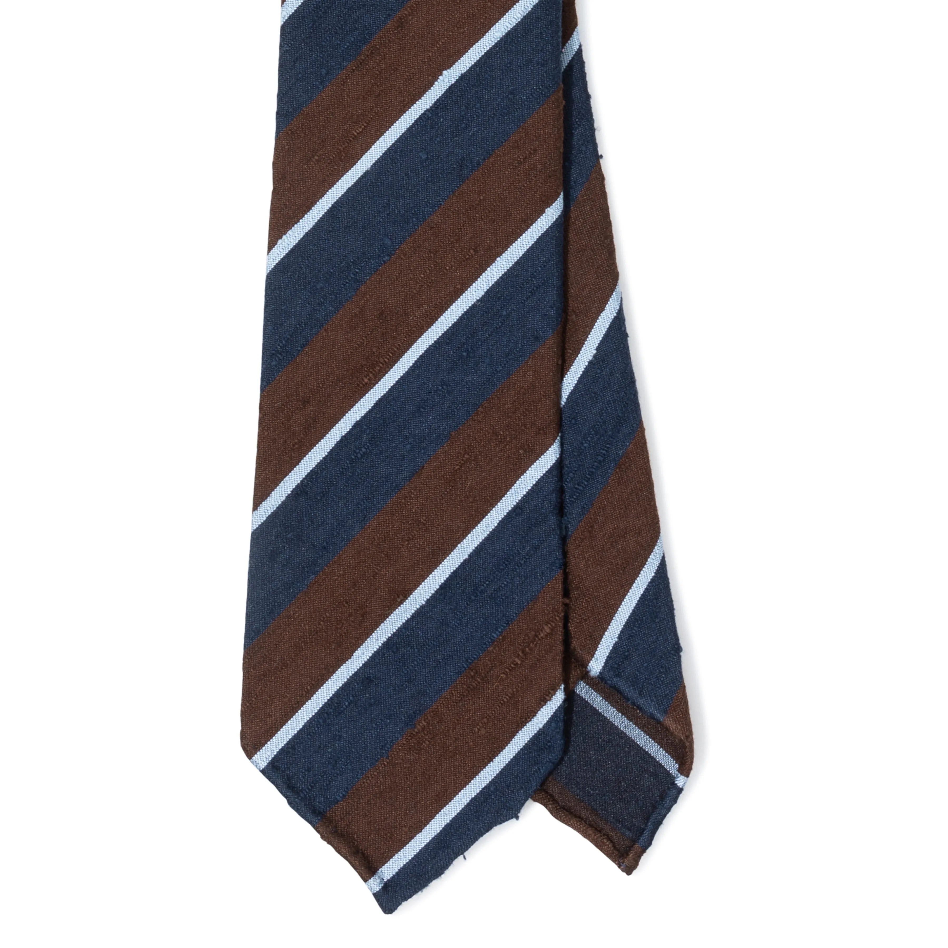 Silk Woven Shantung Stripe Hand-rolled Tie