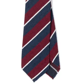 Silk Woven Shantung Stripe Hand-rolled Tie