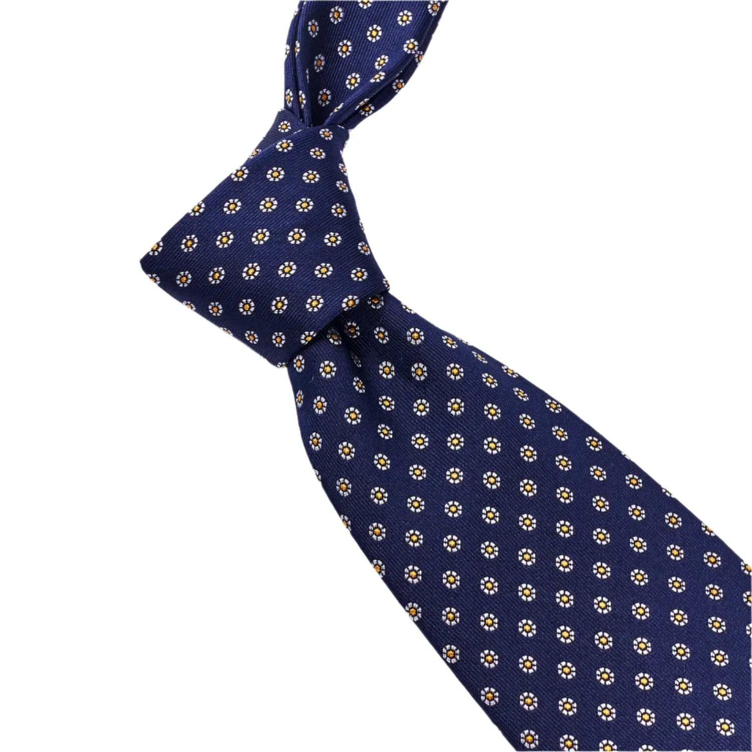 Sovereign Grade Midnight Navy Floral Jacquard Tie, 150 cm