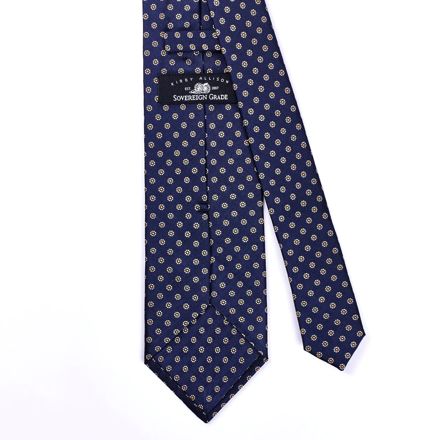 Sovereign Grade Midnight Navy Floral Jacquard Tie, 150 cm