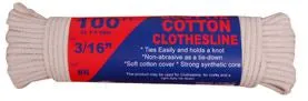 T.w Evans Cordage #6 Scottie Clothesline 100' Hank