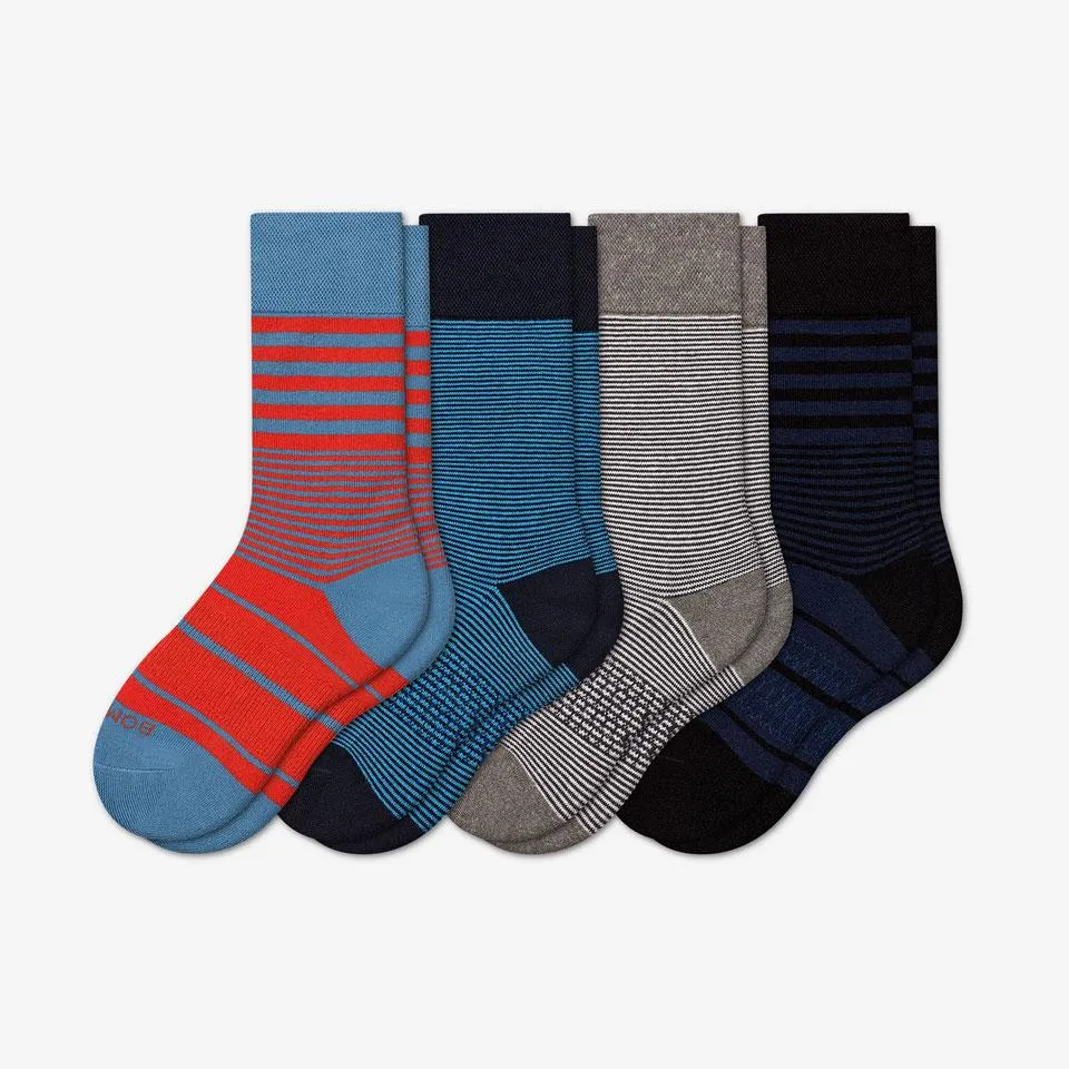 Youth Dress Calf Sock 4-Pack